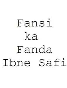 Free Download Fansi ka Fanda Ibne Safi Hindi Novel
